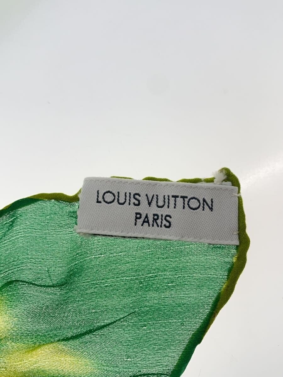 LOUIS VUITTON Silk Scarf All-Over Print Green 82cm x 82cm Fashion Square Design