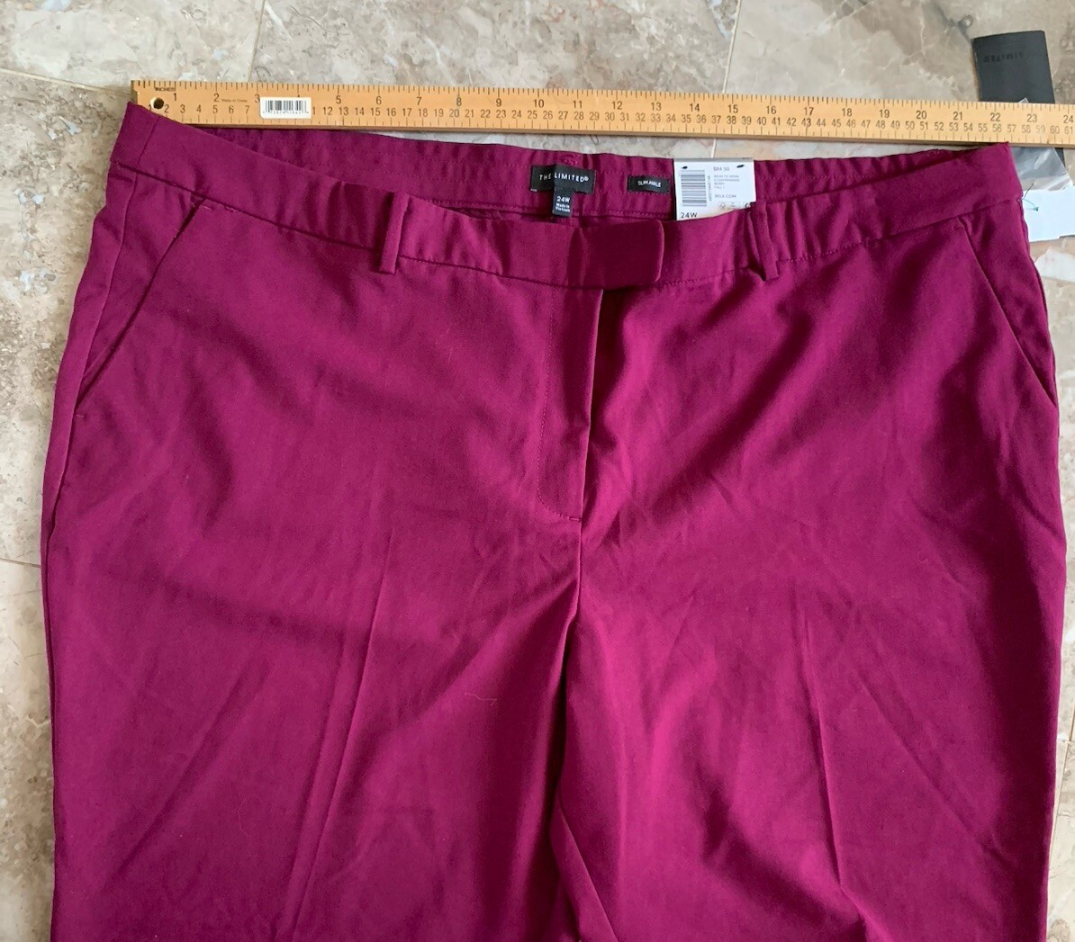 The Limited 24W Wear To Work Pant Mid Rise Plum Modern Tailored Fit Slim Ankle
