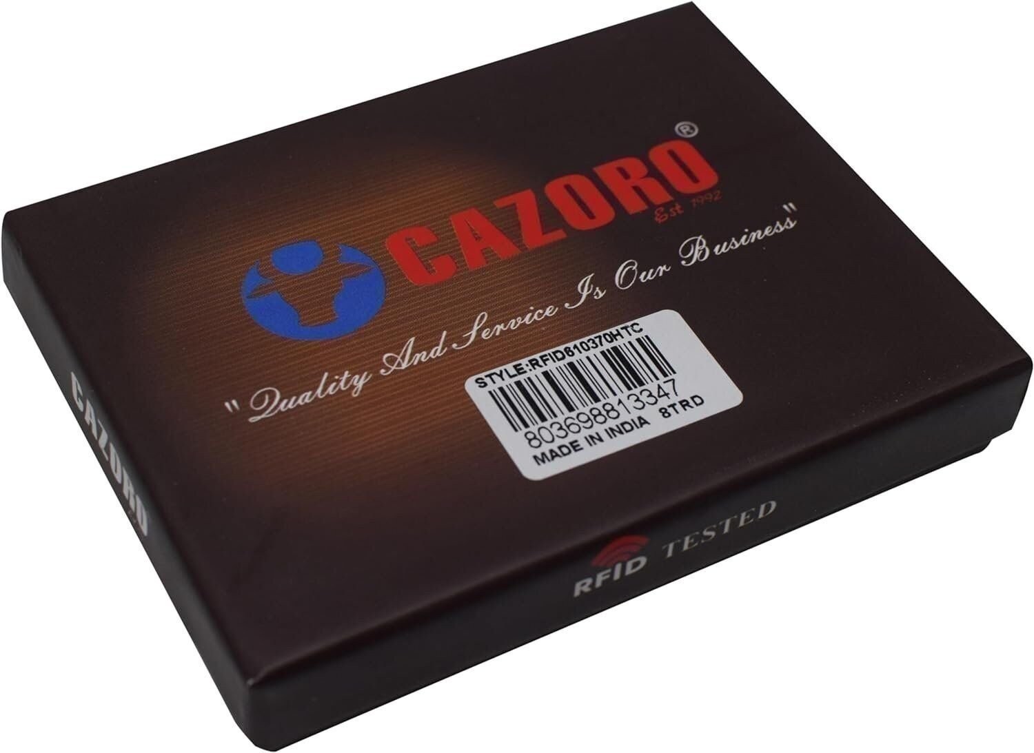 CAZORO Front Pocket Minimalist Vintage Leather Slim Wallet RFID Blocking…