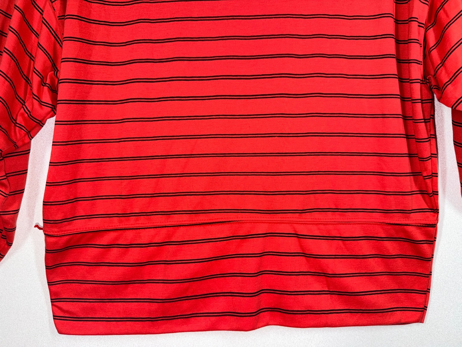 Buttons & Bows Womens Large Long Sleeve Blouse Vintage Shoulder Pads Collar