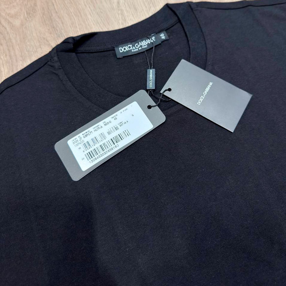 Dolce & Gabbana Men’s Oversize T-Shirt with Side Print Black Color Size S / IT46