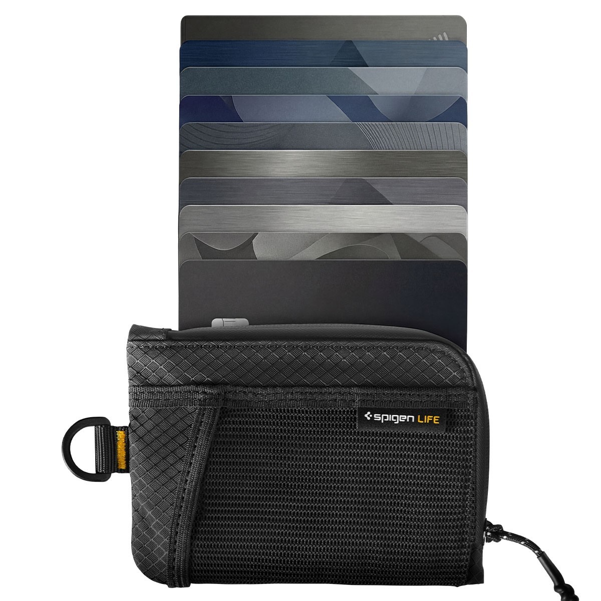 Spigen Life Soft Card Holder RFID Blocking Slim EDC Wallet with Mesh Pocket