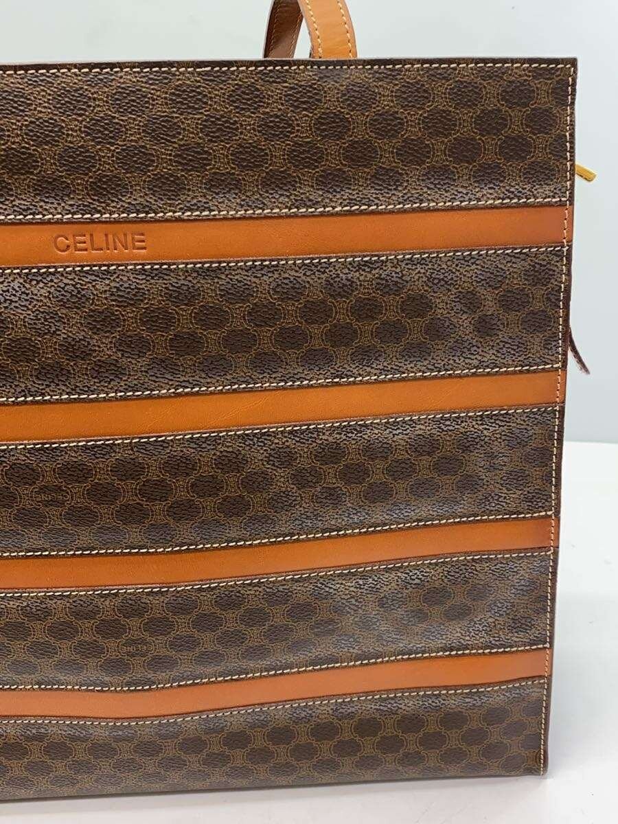 Used Celine Tote Bag/Leather/Brw/Allover Pattern/Mc96/Macadam Bag