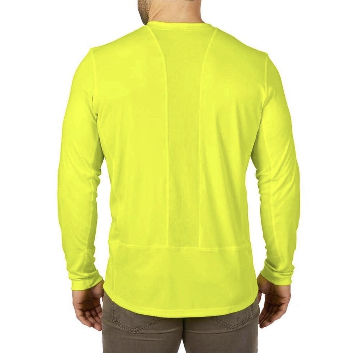 Milwaukee Men’s XL Hi-Vis WORKSKIN Lightweight Performance Long-Sleeve T-Shirt