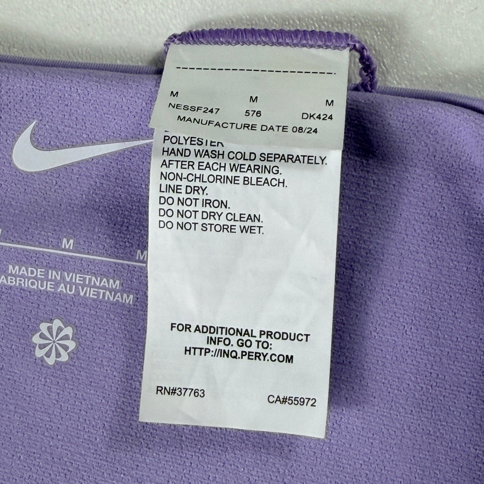 Nike Swim Womens Purple Low Rise Bikini Bottom NESSF247-576 Medium NWT