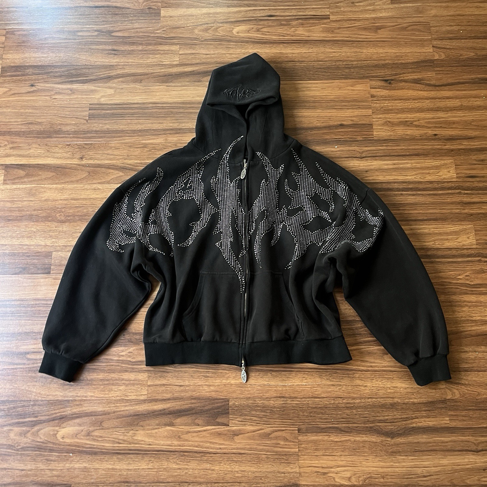 Named Collective Rhinestone Sweatpants Jacket Zip Up Logo Set Sz L/XL