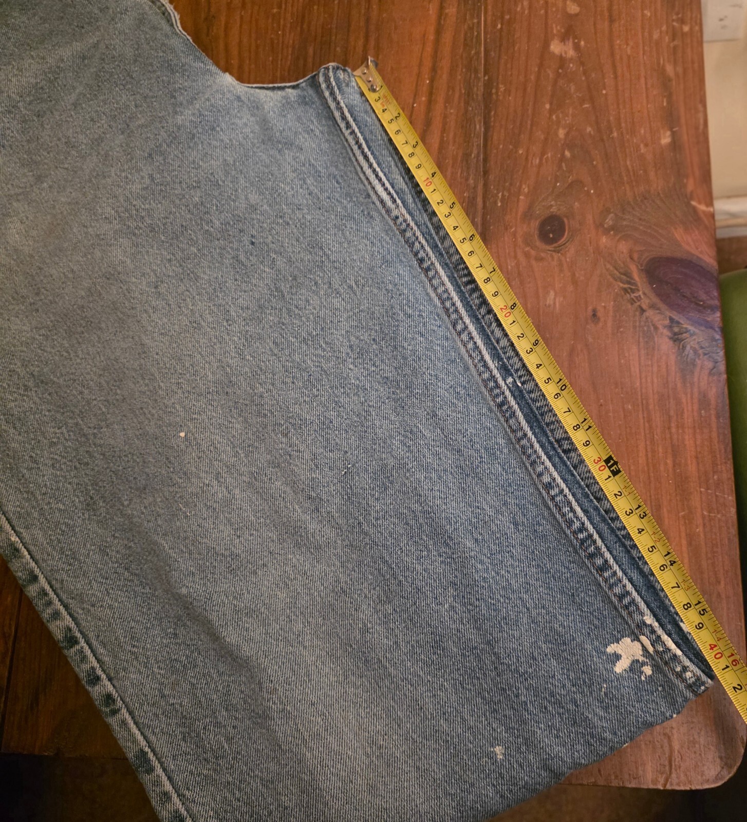 Vintage Brown Tab 1990s Levi’s Brown Tab Jeans 40×34 Naturally Distressed Paint