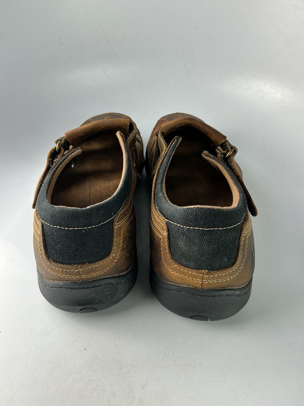 Skechers Men’s Striking Berra Fisherman Leather Sandals Brown Sz 12 US Medium