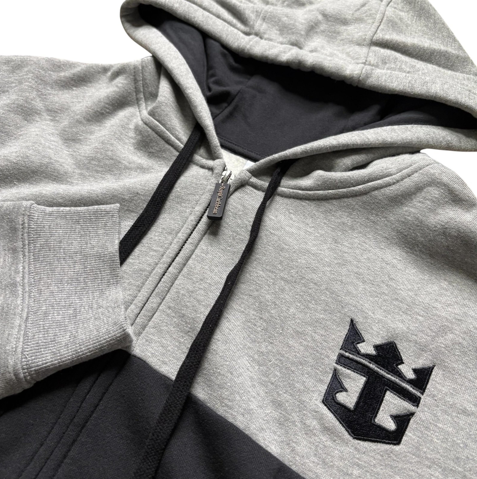 Royal Caribbean International Hoodie Mens XL Gray Full Zip Hooded Fleece