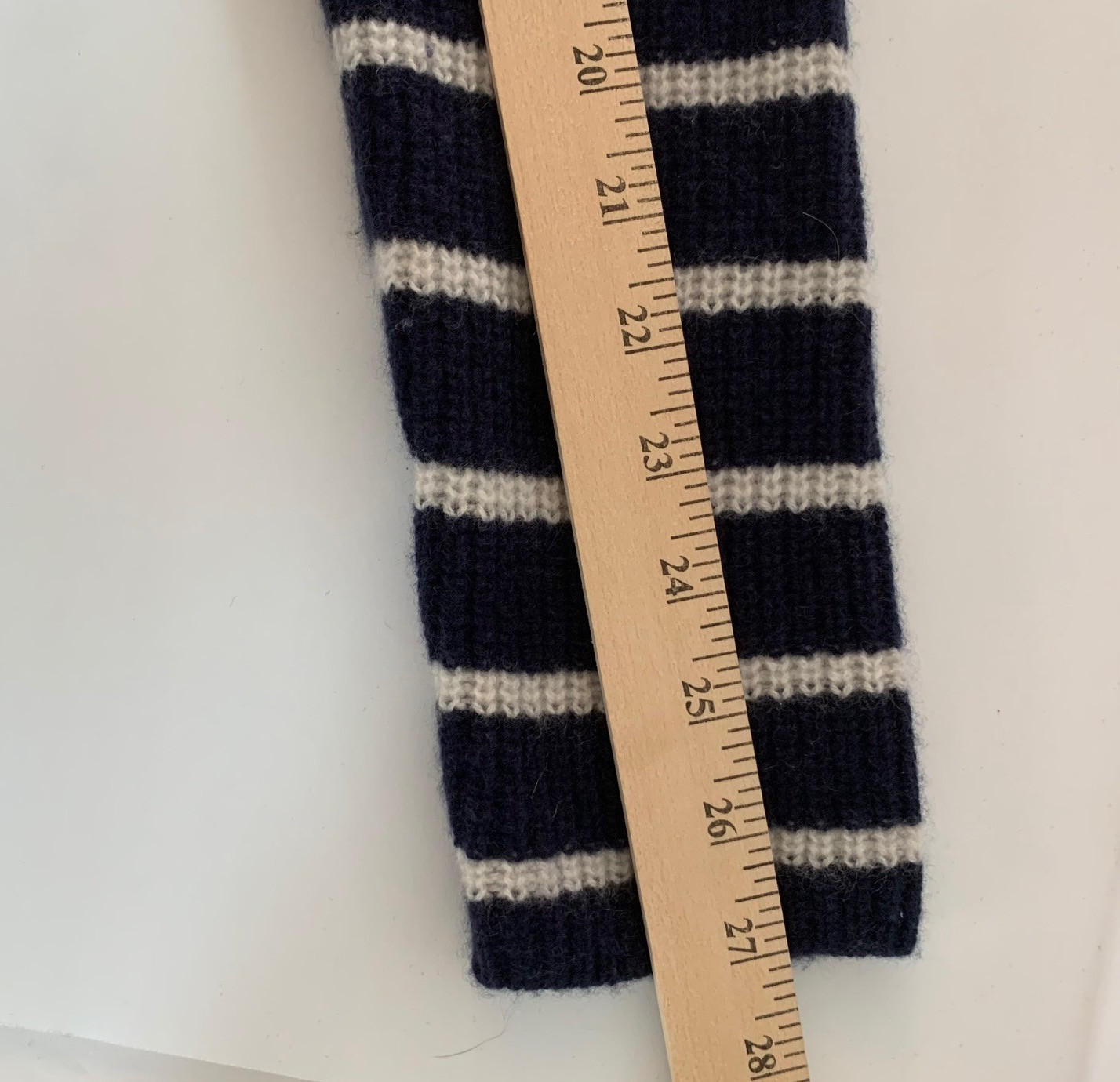 Evereve Cashmere Sweater Stripe Pullover Women’s Size Xs Navy White