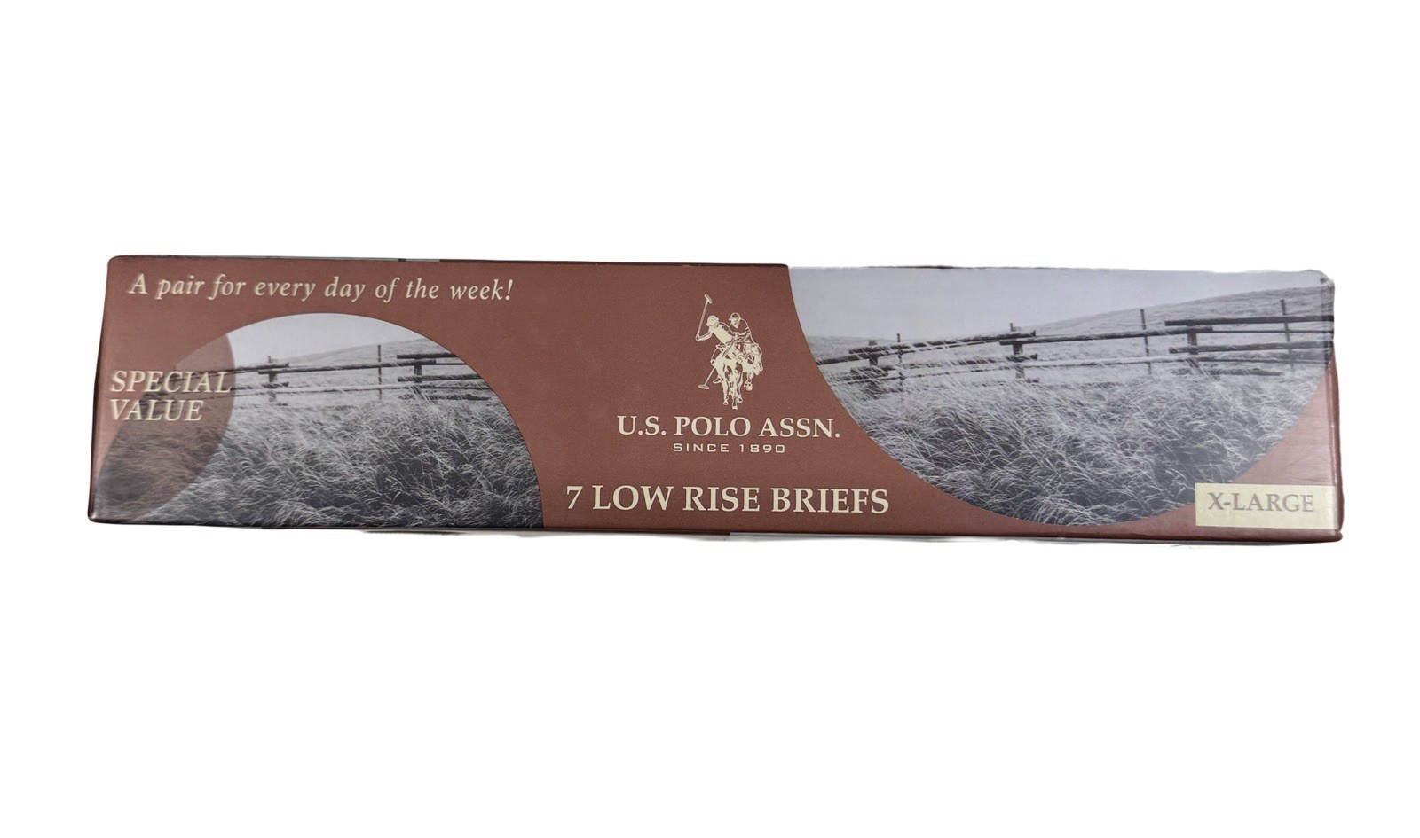 NWT. U.S. Polo ASSN. 7 Pack. Cotton Low Rise Briefs. Multicolor. MRSP. $45.00