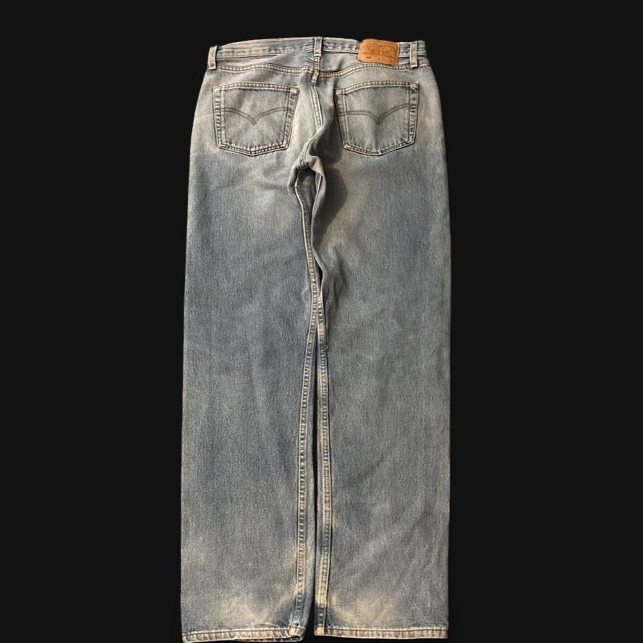 Levi’s 501xx Jeans 35×34 Vintage Made in USA Button Fly Light Wash Straight Leg