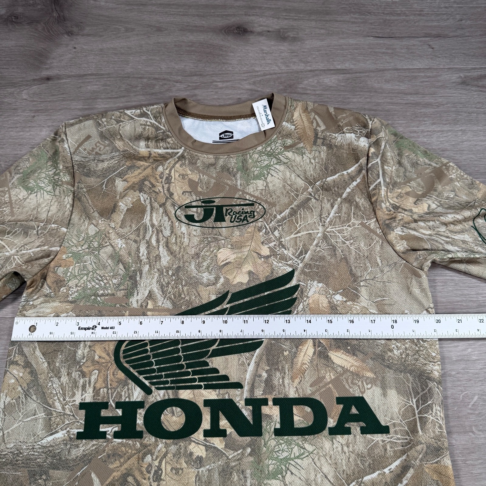 Mens Honda Jersey Shirt Camo Long Sleeve JT Racing USA Wing Logo Motocross M