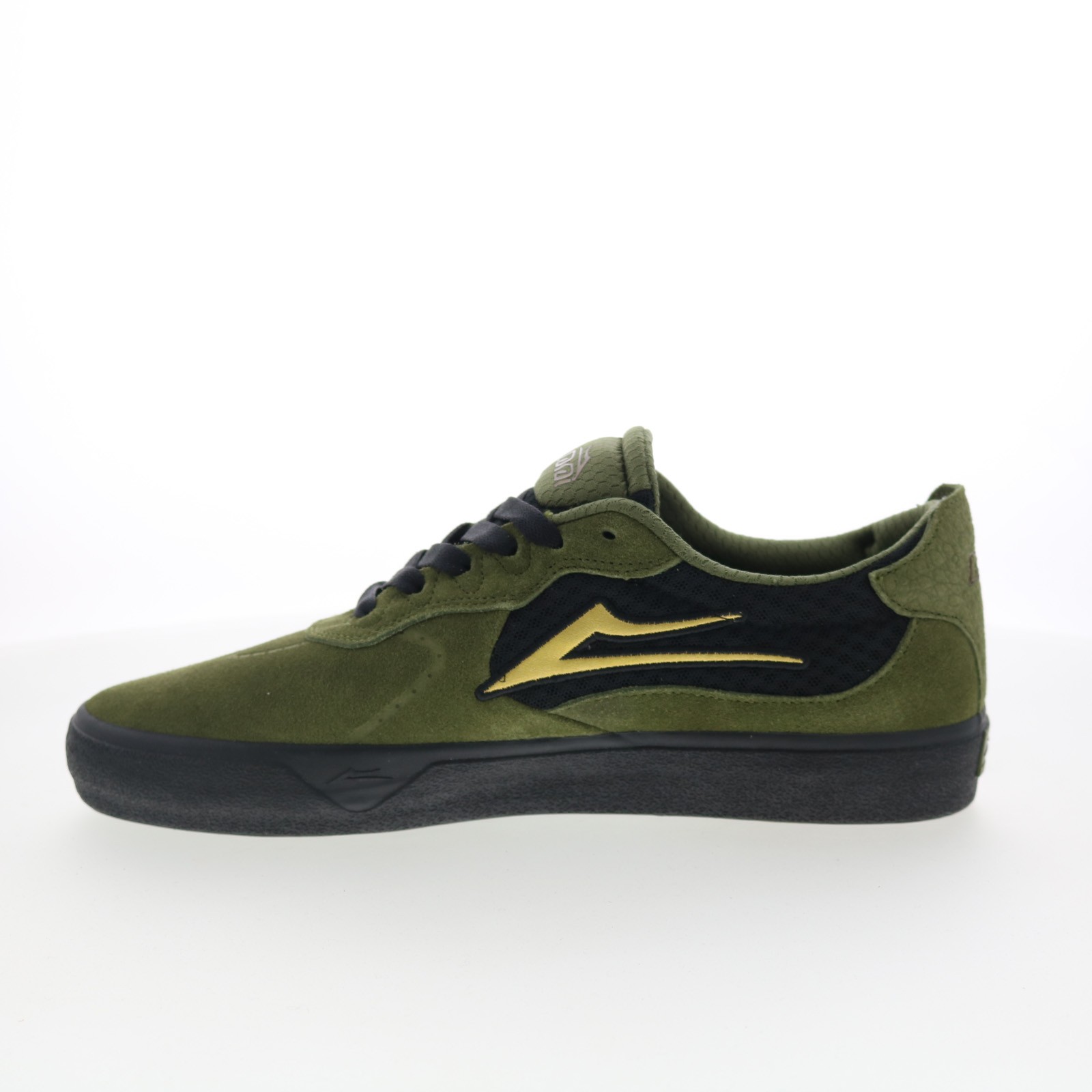 Lakai Essex Mens Green Suede Lace Up Skate Inspired Sneakers Shoes