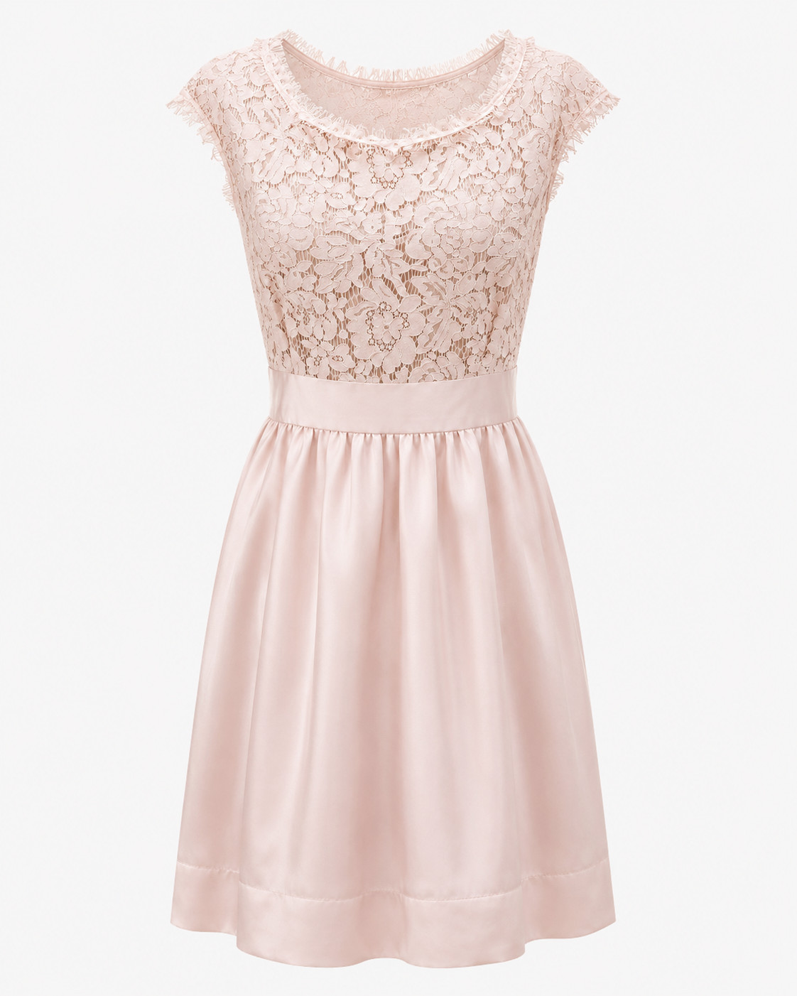 Eliza J Petite Blush Lace Faille Fit Flare Cocktail Party Dress 14P NWT $148