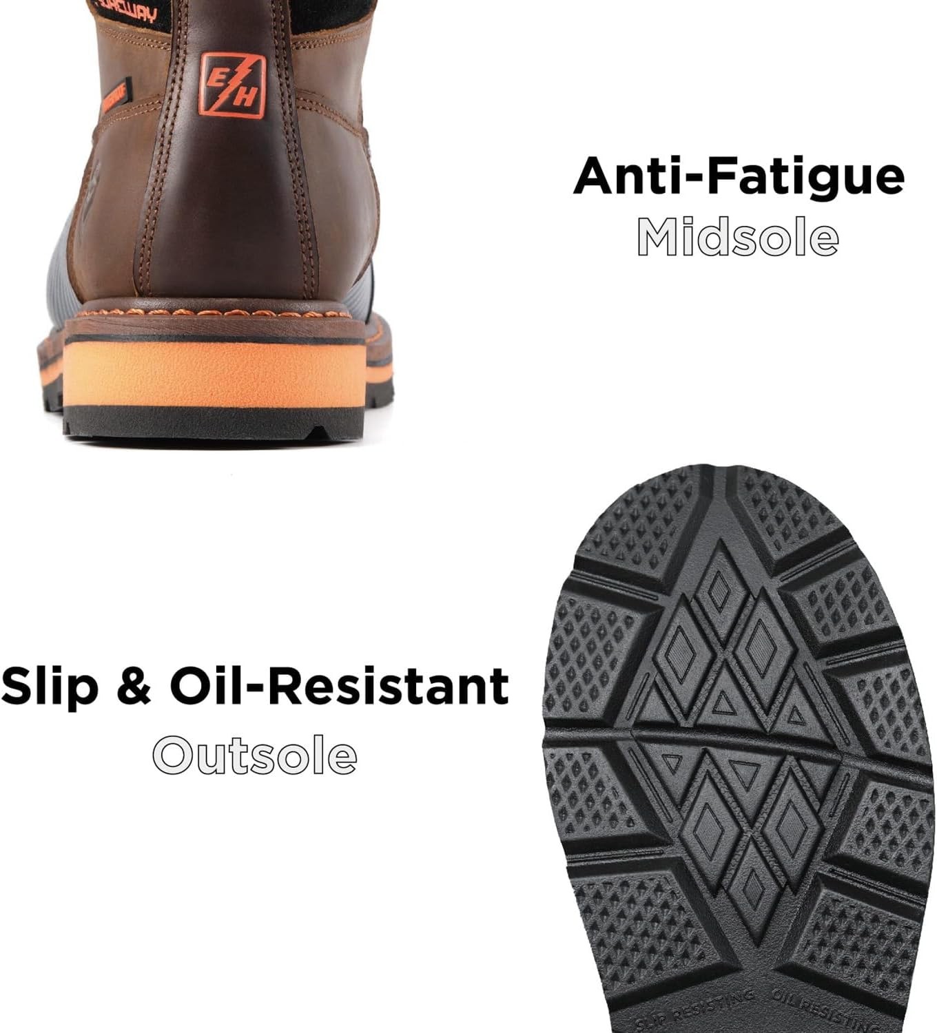 SUREWAY Men’s 6″ Waterproof Soft/Composite Toe Work Boots – Crazy Horse Leath…