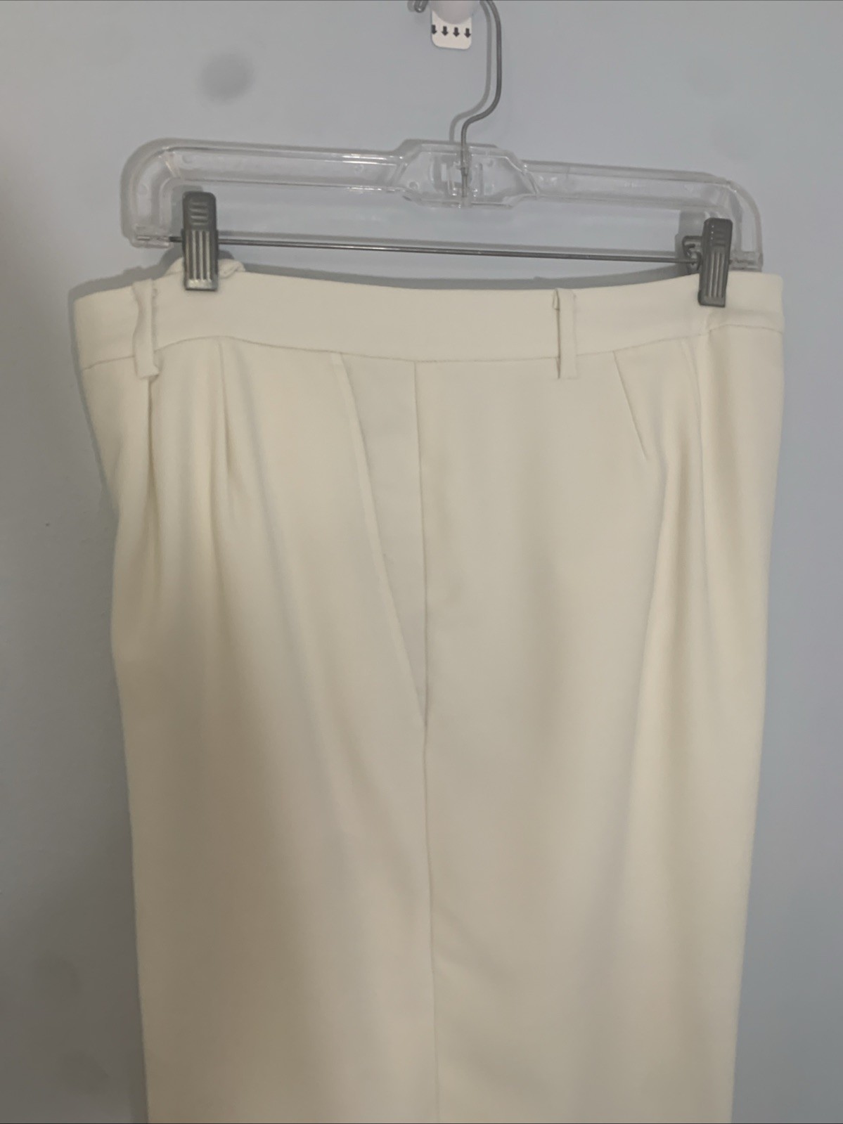 LRL Black Label Wide Leg Trouser Pants Women Size 16 Winter Cream Inseam 29.5 in