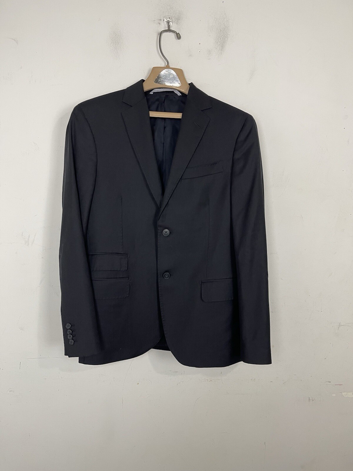 Michael Bastian Mens 38R Wool Blazer Sport Coat Gray Micro Stripe MB116