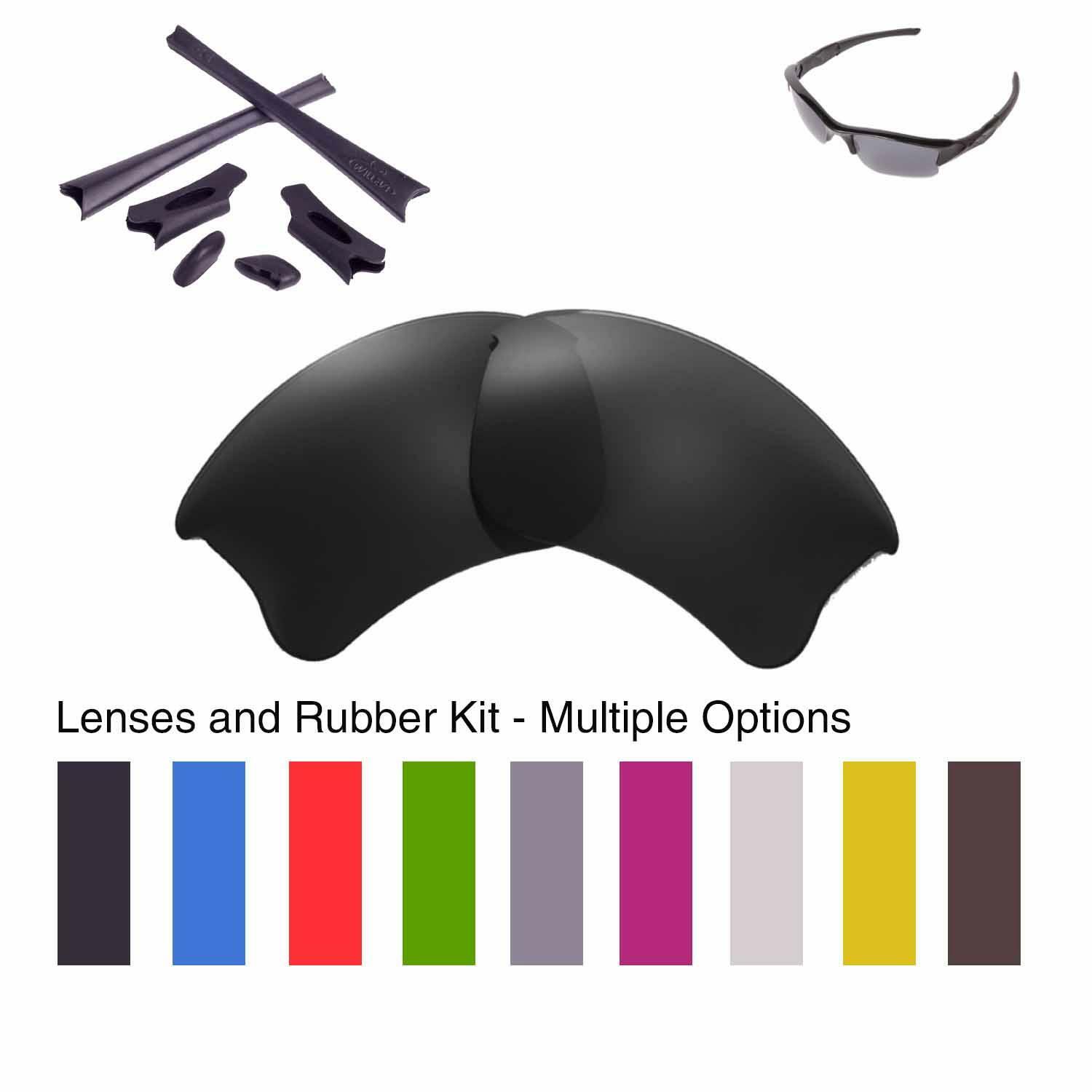 Walleva Lenses and Rubber Kit for Oakley Flak Jacket XLJ – Multiple Options