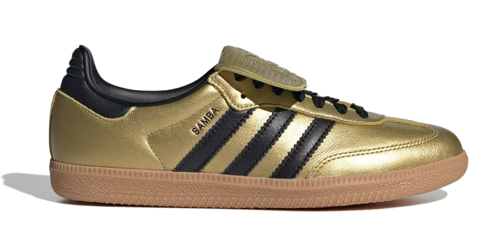 Adidas Samba LT Gold Metallic, Core Black & Gum