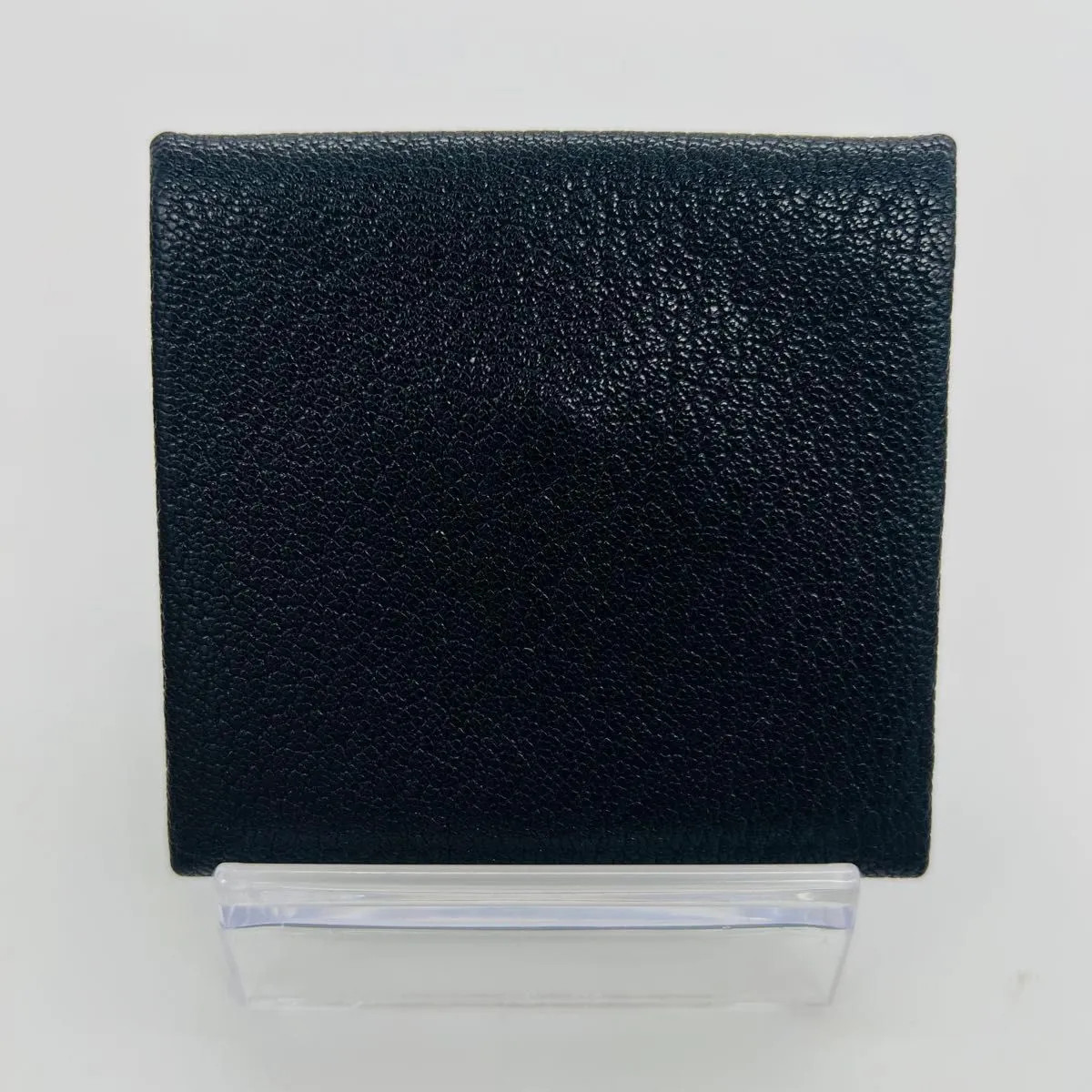 HERMES Bastia H-engraved Coin Purse Black Leather