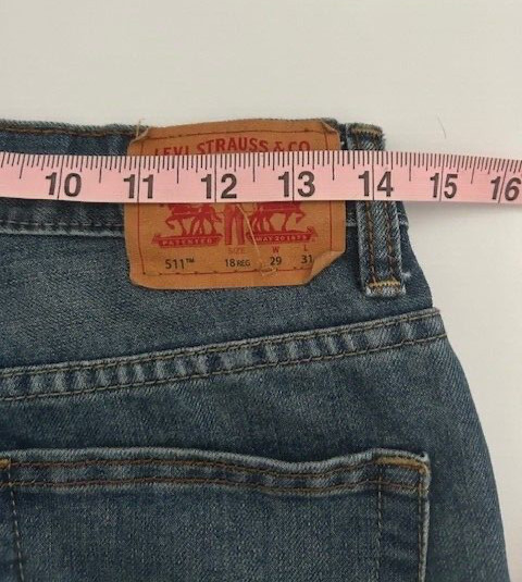 Levis 511 Women’s Slim Straight Denim Blue Jeans 18 , 29 x 31 stretch
