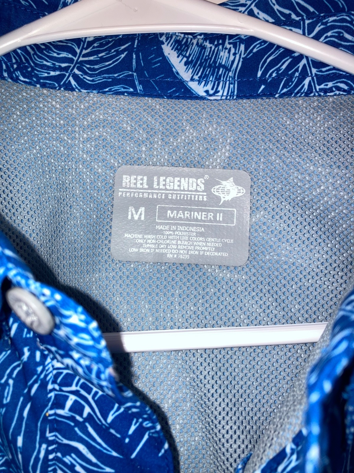 REEL LEGENDS Mariner II Performance fabric Shirt Size M