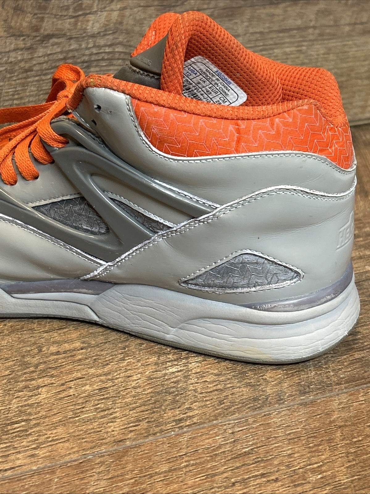 Reebok Pump Omni Lite Hexalite J12467-Gray/Orange-Size 10