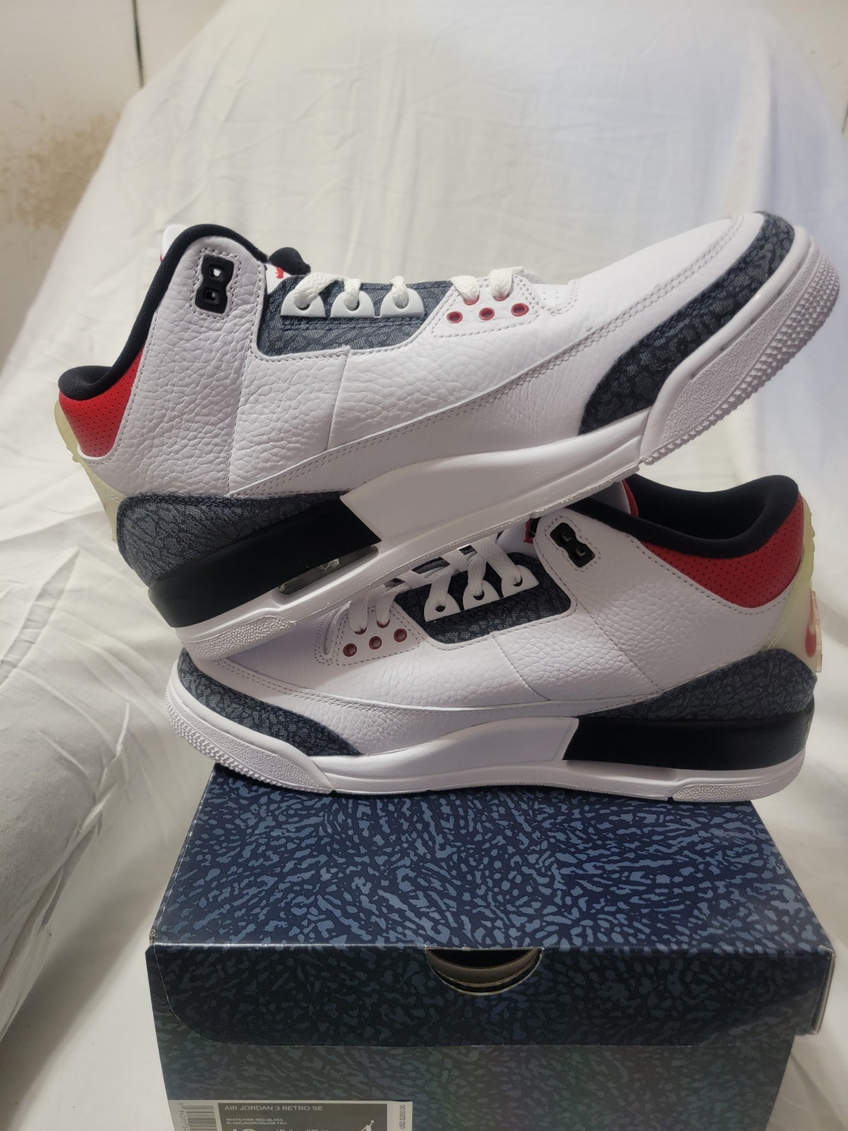 Size 10 – Jordan 3 Retro Denim SE Fire Red 2020