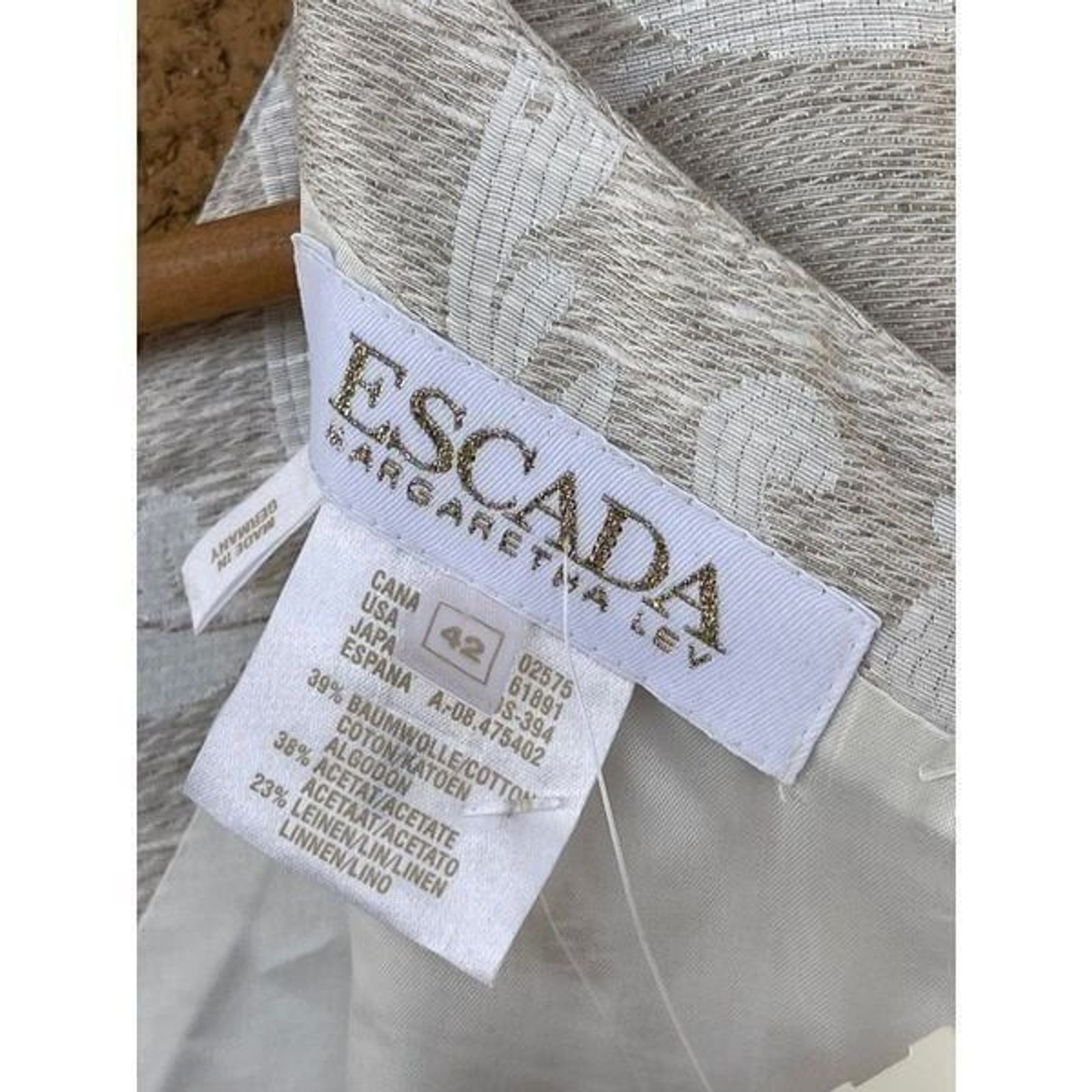 ESCADA KLEID JACQUARD SLEEVELESS SHIFT DRESS 42