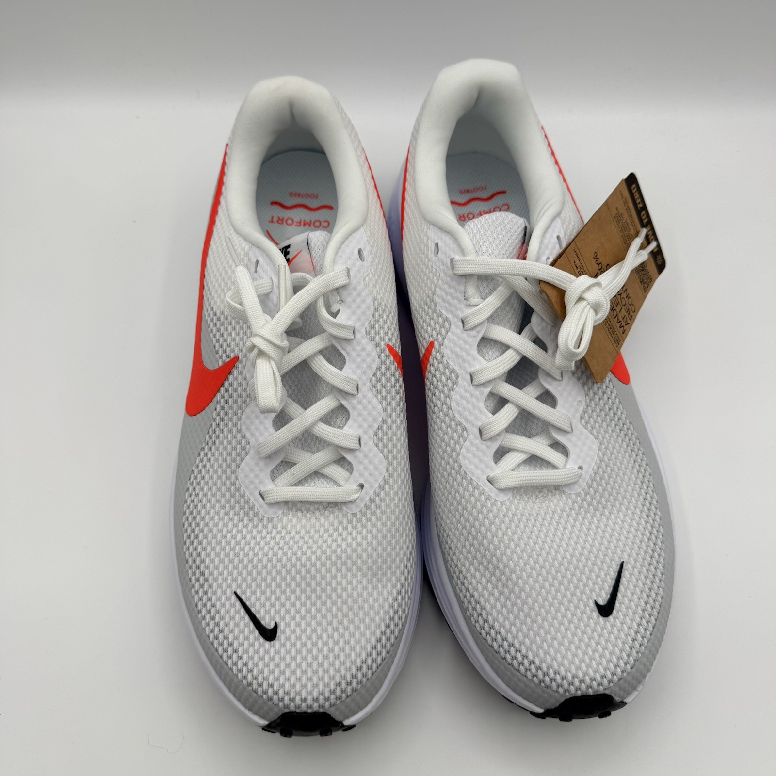 Nike Revolution 8 Men’s Running Shoes Size 11 White/Bright Crimson HJ9198-102