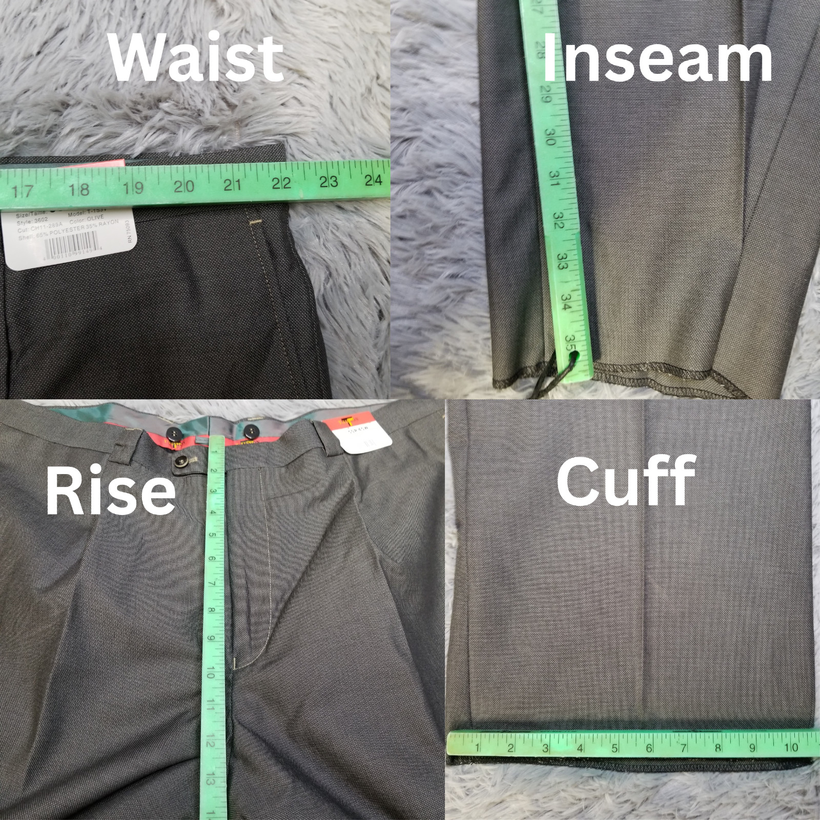 NEW $599 Tayion T-Fusion 2 Piece Olive Birdseye Suit Men’s 50R 44 X 36 Wide Leg