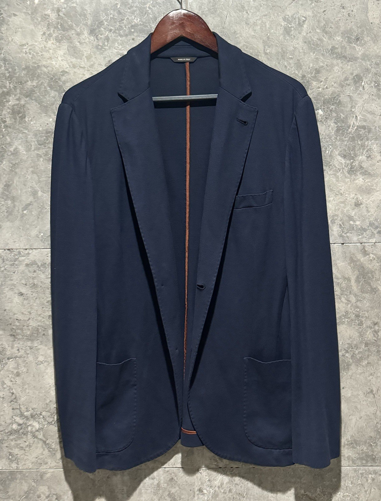 LORO PIANA ‘Sweater Jacket’ Lightweight Knit Cotton Jersey Piquè 52 IT $3250+