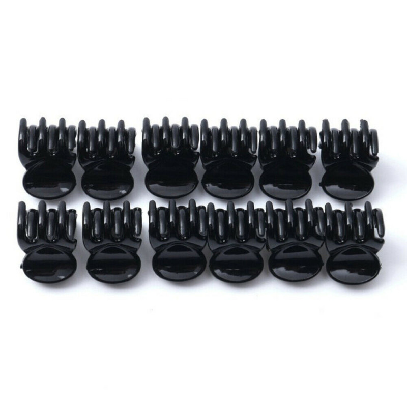 12Pcs/sets Fashion Hair Clips Girls Plastic Mini Hairpin Claws Hair Clamp Crab