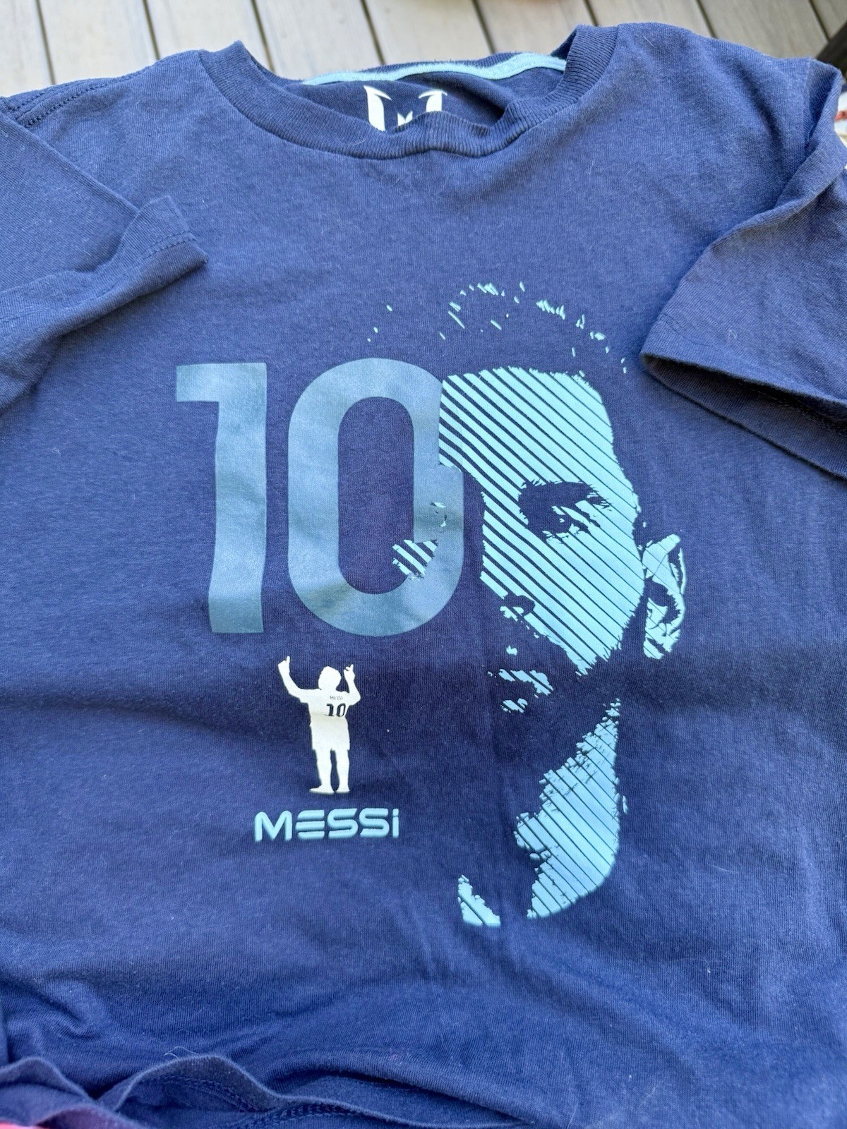 Messi Collection Boys Blue Lionel Messi Graphic Logo Crew Tee S (6-7)