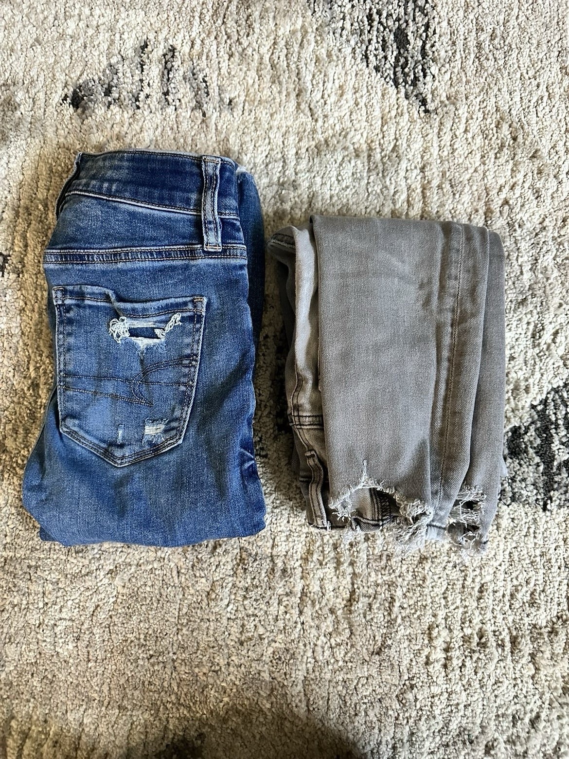 American Eagle Outfitters Next Level Stretch Skinny Jeans 000 Blue Gray bundle