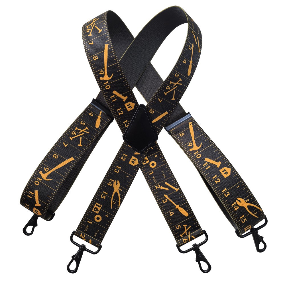 Wide Work Trouser Braces Outdoor Stretch Elastic Adult Suspenders Heavy Duty