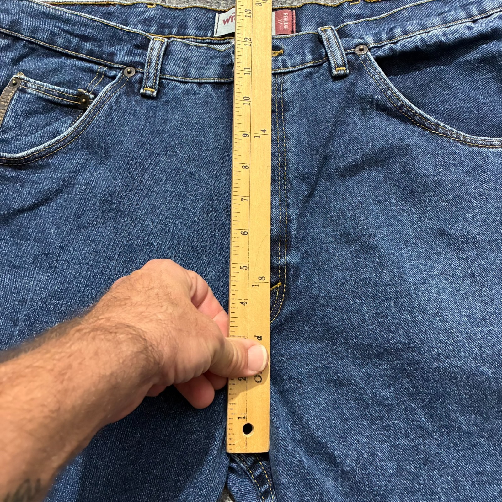 Genuine Wrangler Mens Jeans Size 36×32 Blue Denim Regular Fit Cotton Vintage