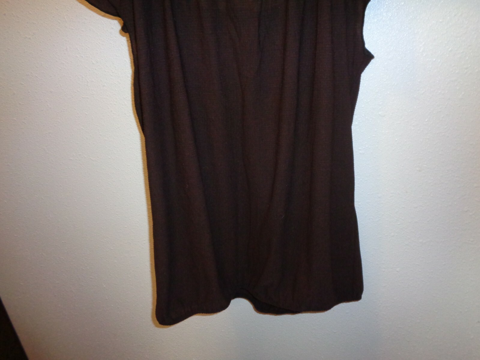 WRAPPER Junior’s Brown Top Blouse NWT Size XL Short Sleeve
