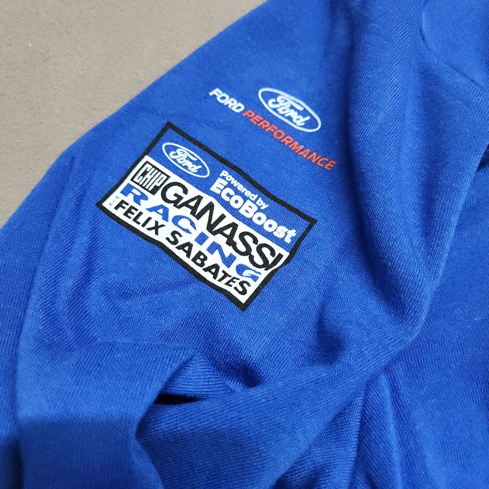 Ford Ecoboost Spoiler Full Zip Hoodie Mens 2Xl Racing Blue Cotton Polyester 143