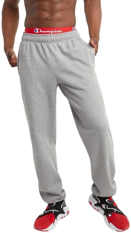 Champion Men’s Oxford Gray Fleece Sweatpants Comfortable Relaxed Bottom Pants XL