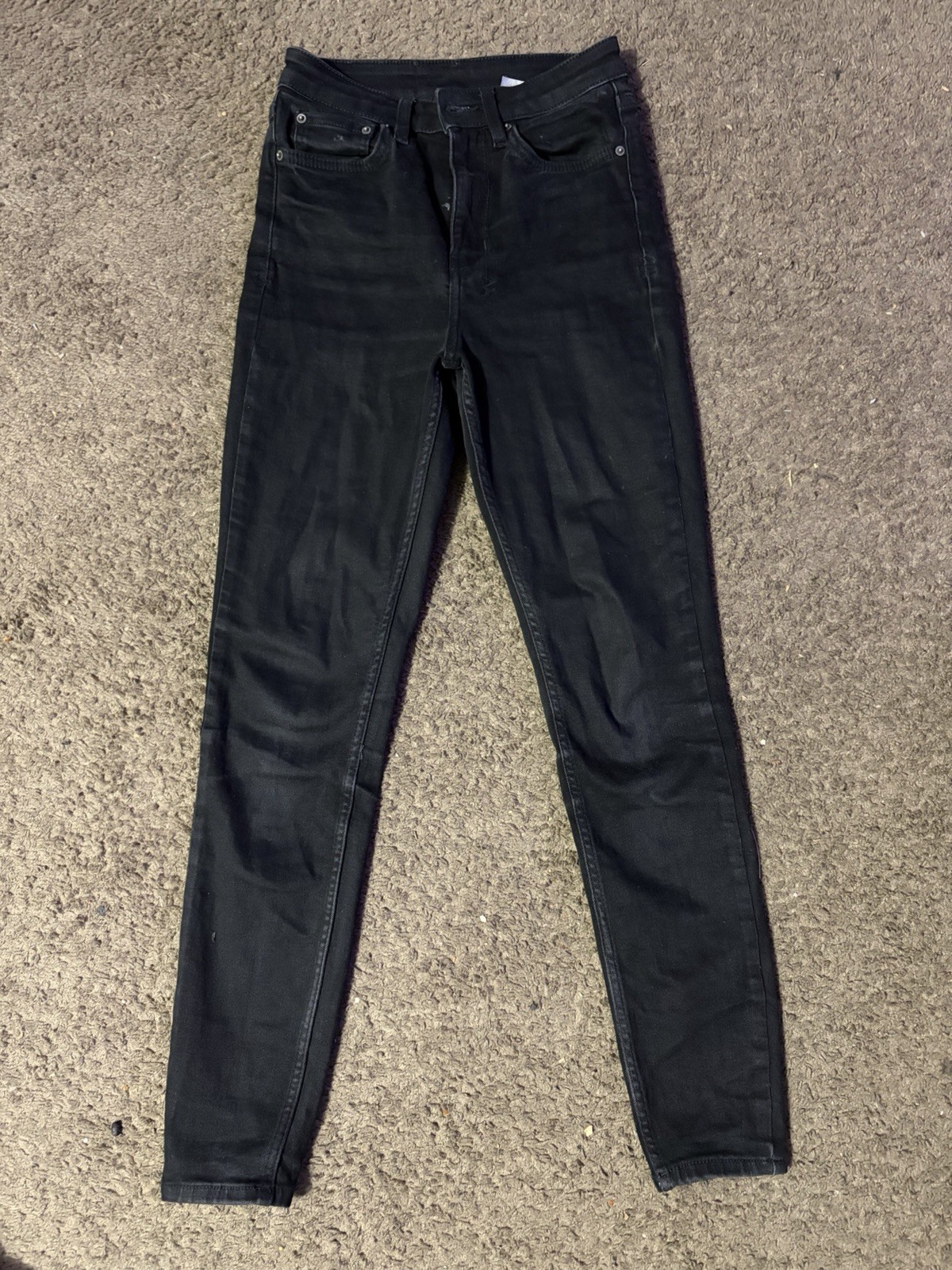Ksubi Men’s Black Skinny Slim Low Rise Stretch Denim Jeans Dark Wash Size 25