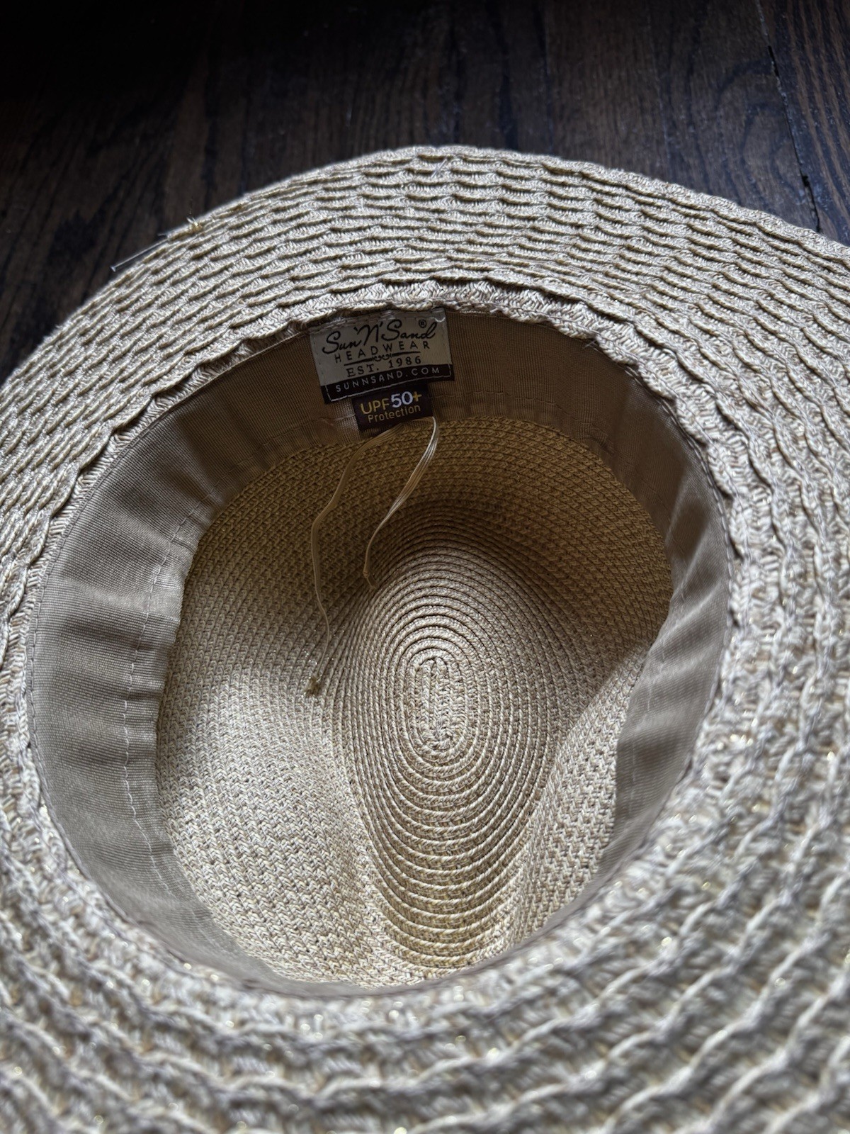 Sun ‘N’ Sand Shell Western Paper Braid Sun Hat UPF 50+ Adjustable Boho Beach Hat