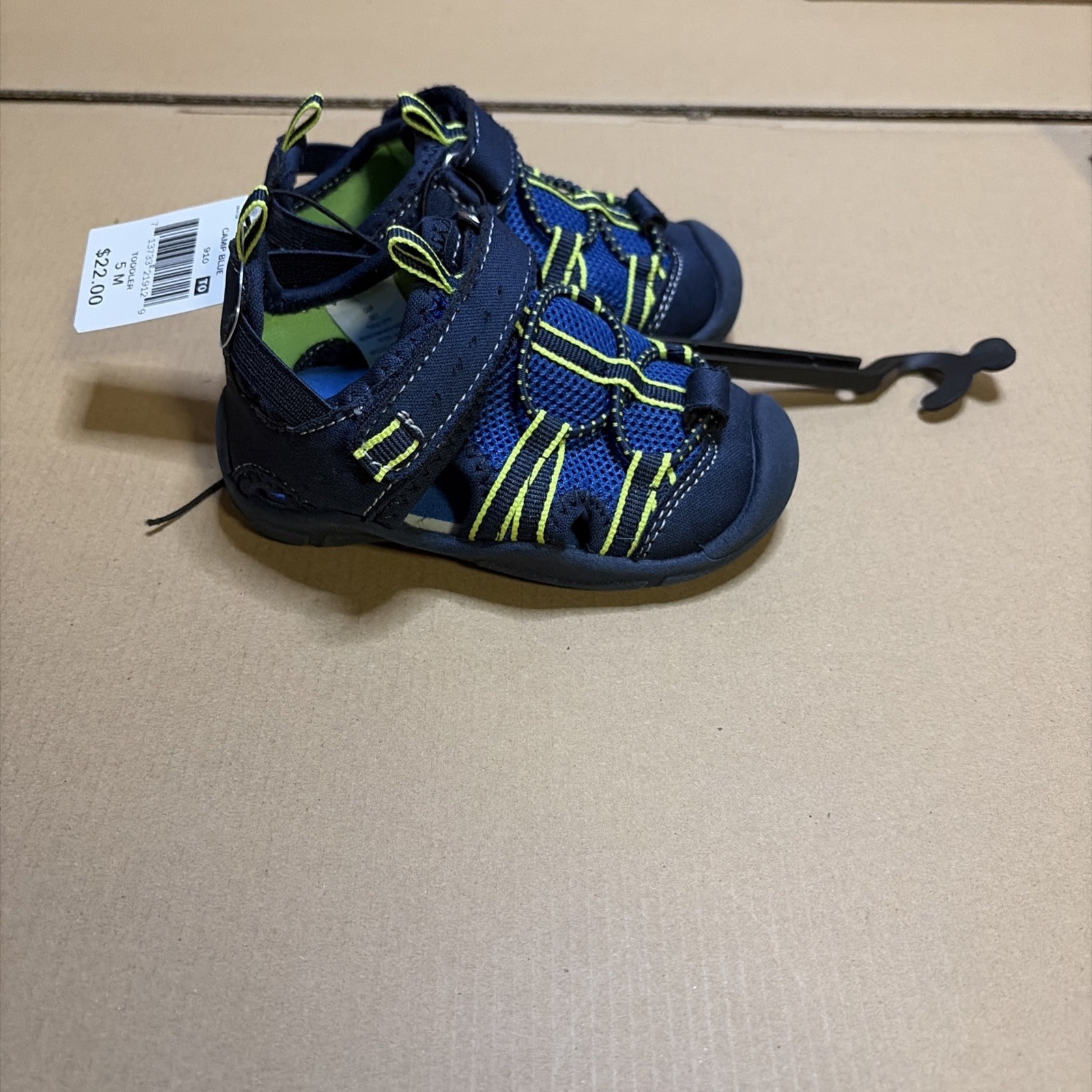 falls creek toddler sling back slip on water shoes camp blue