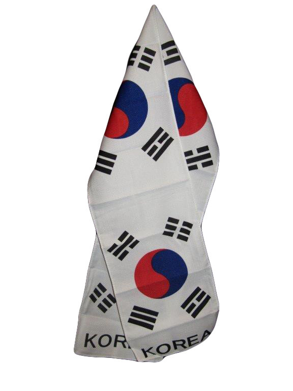 South Korea Korean Country Lightweight Flag Printed Knitted Style Scarf 8″x60″