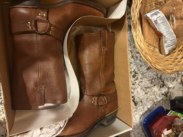 Frye Phillip Harness Tall boots Whiskey color, size 10 M
