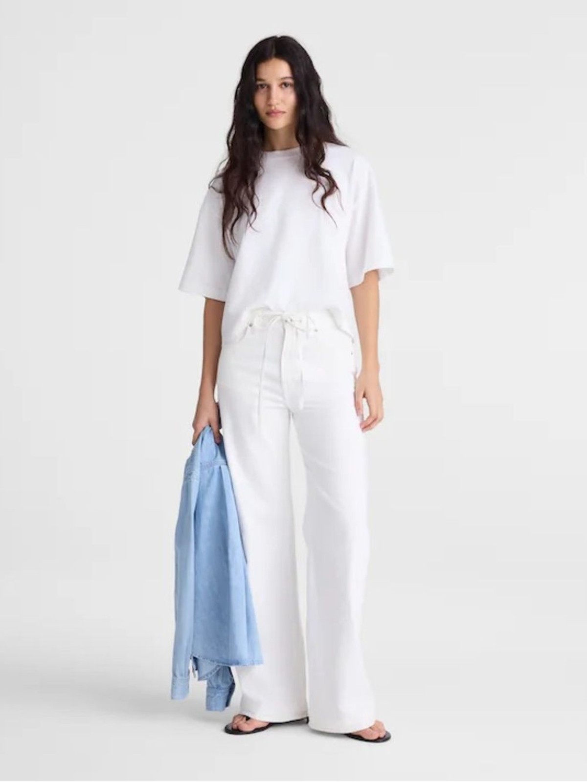 Madewell The Ultimate Wide-Leg Jean in Tile White Size 26 NWT