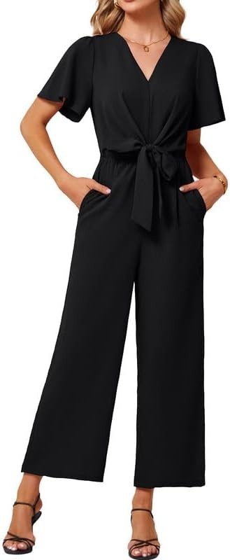 Womens Jumpsuits Wide Leg Jumpsuits Casual Dressy One Piece Outfits Size L
