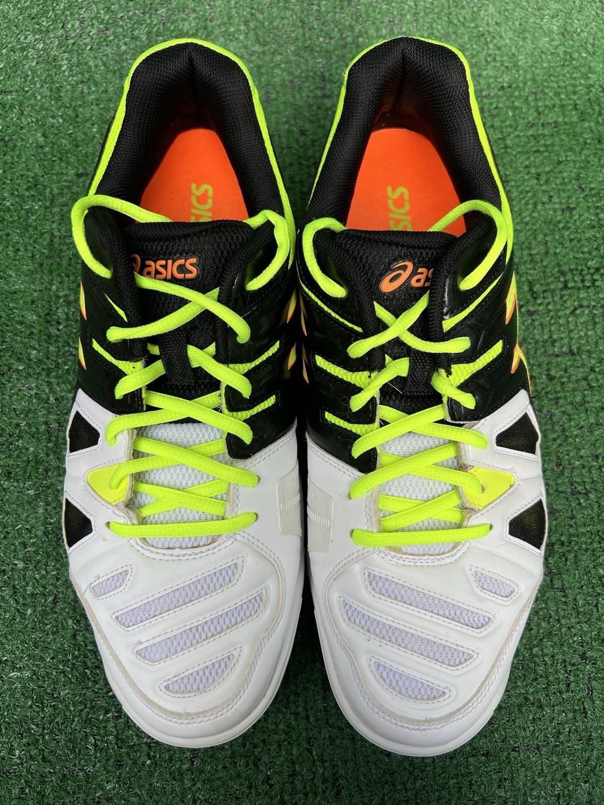 Asics Men’s Gel Game 5 E506Y White Yellow Running Shoes Sneakers Size 9.5 Used