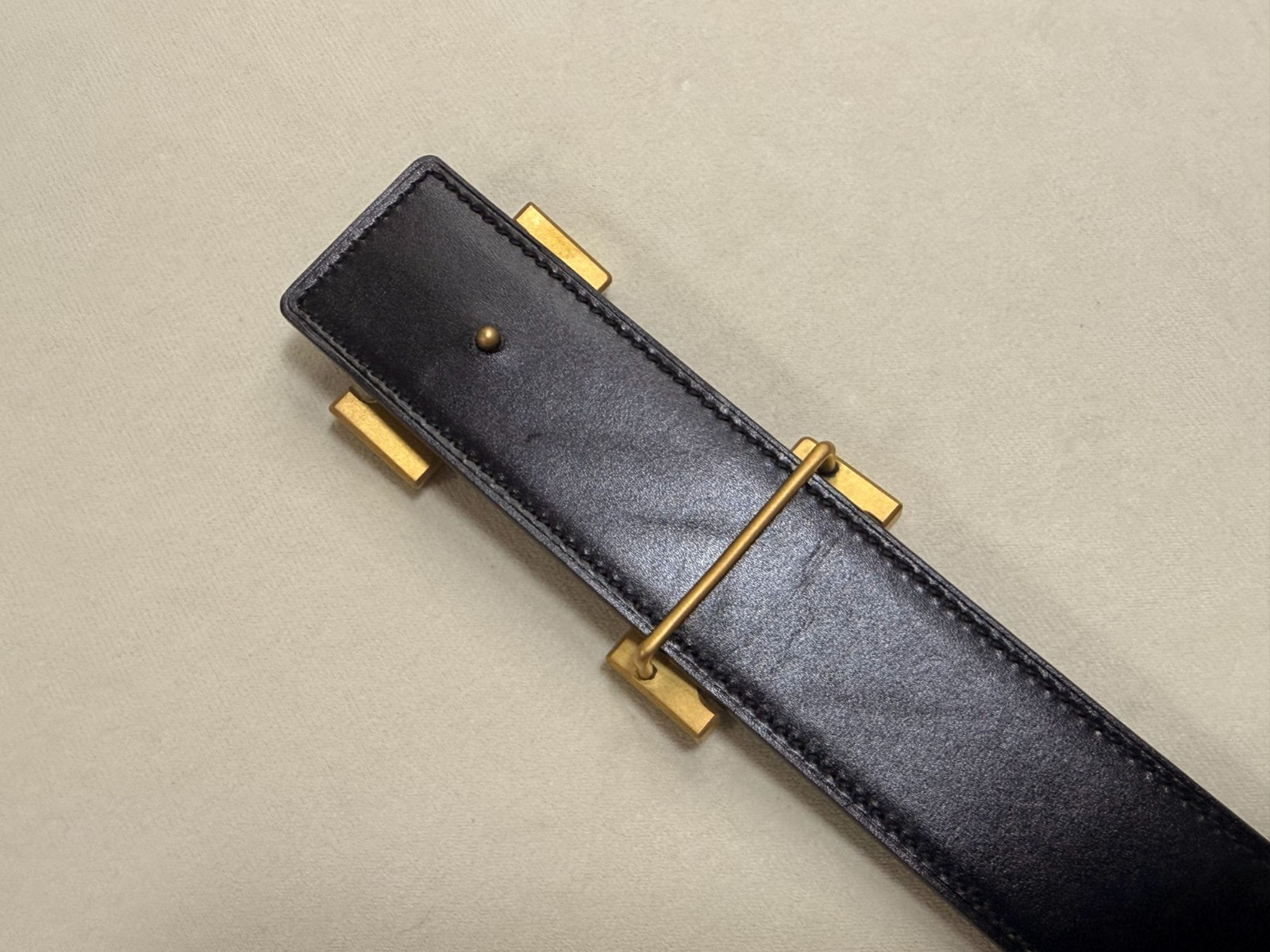 40mm Buckle Replacement supposed to 38mm Belt Buckle Brushed Gold H with Pouch